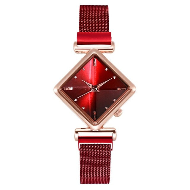 Square Elegance: Luxury Women's Quartz Watch – Ideal Gift