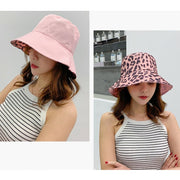 Leopard Elegance: Women's Double-Sided Panama Hat for Stylish Summer Days