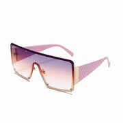 Metal Frame Vintage Square Retro Gradient Sunglasses