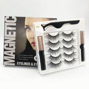 5 pairs of magnetic false eyelashes with eyeliner