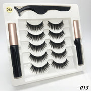 5 pairs of magnetic false eyelashes with eyeliner