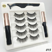 5 pairs of magnetic false eyelashes with eyeliner