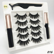 5 pairs of magnetic false eyelashes with eyeliner