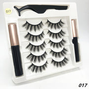 5 pairs of magnetic false eyelashes with eyeliner