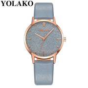 Timeless Elegance: Casual Quartz Leather Band Women's Analog Watch