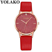 Timeless Elegance: Casual Quartz Leather Band Women's Analog Watch