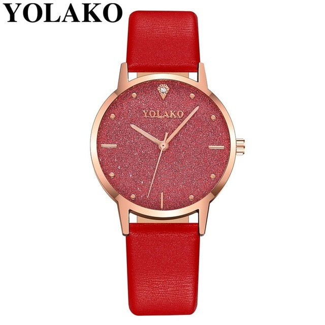 Timeless Elegance: Casual Quartz Leather Band Women's Analog Watch