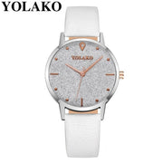 Timeless Elegance: Casual Quartz Leather Band Women's Analog Watch