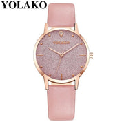 Timeless Elegance: Casual Quartz Leather Band Women's Analog Watch