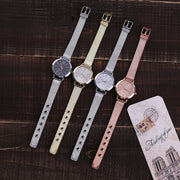 Sophisticated Timekeeping: Quartz Stainless Steel Band Marble Strap Watch