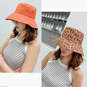 Leopard Elegance: Women's Double-Sided Panama Hat for Stylish Summer Days