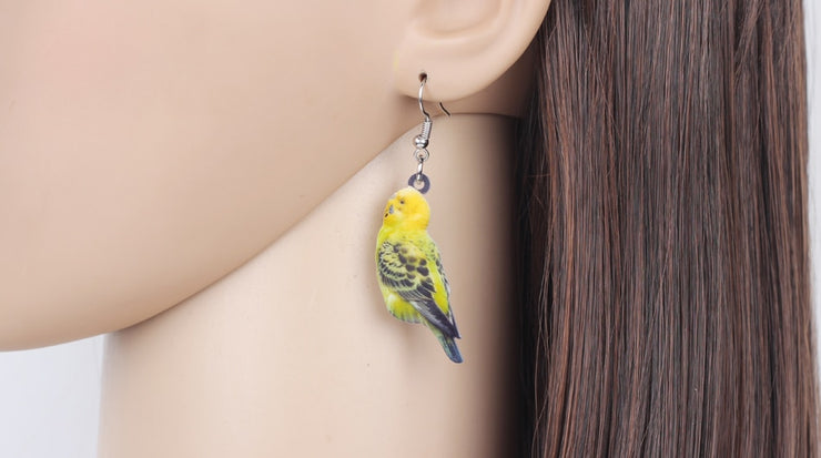 Flying Violet Sabrewing Hummingbird Bird Earrings