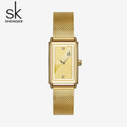 Sophisticated Style: Fashion Geneva Designer Ladies Watch – Luxury Rectangle Quartz