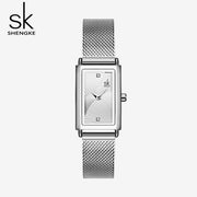 Sophisticated Style: Fashion Geneva Designer Ladies Watch – Luxury Rectangle Quartz