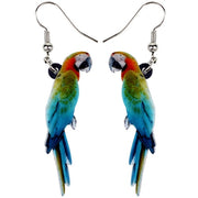 Flying Violet Sabrewing Hummingbird Bird Earrings