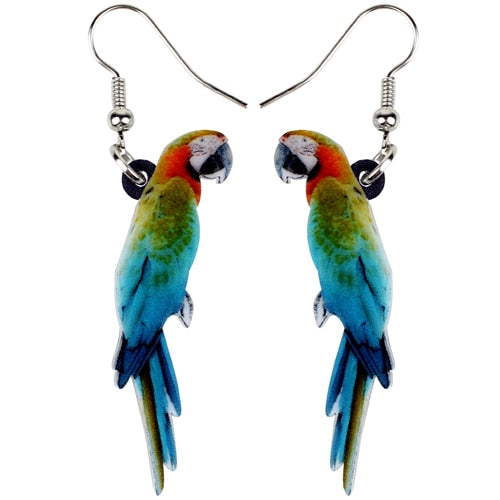 Flying Violet Sabrewing Hummingbird Bird Earrings