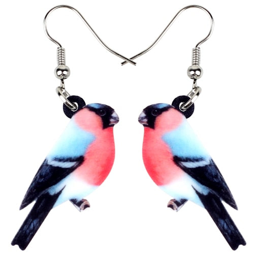 Flying Violet Sabrewing Hummingbird Bird Earrings