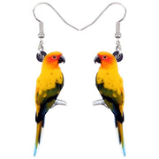 Flying Violet Sabrewing Hummingbird Bird Earrings