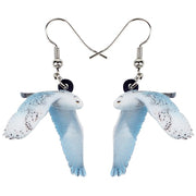 Flying Violet Sabrewing Hummingbird Bird Earrings