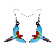 Flying Violet Sabrewing Hummingbird Bird Earrings