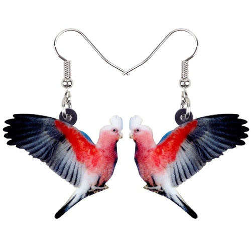 Flying Violet Sabrewing Hummingbird Bird Earrings