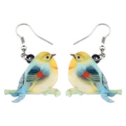 Flying Violet Sabrewing Hummingbird Bird Earrings