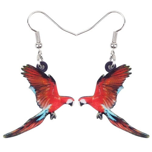 Flying Violet Sabrewing Hummingbird Bird Earrings