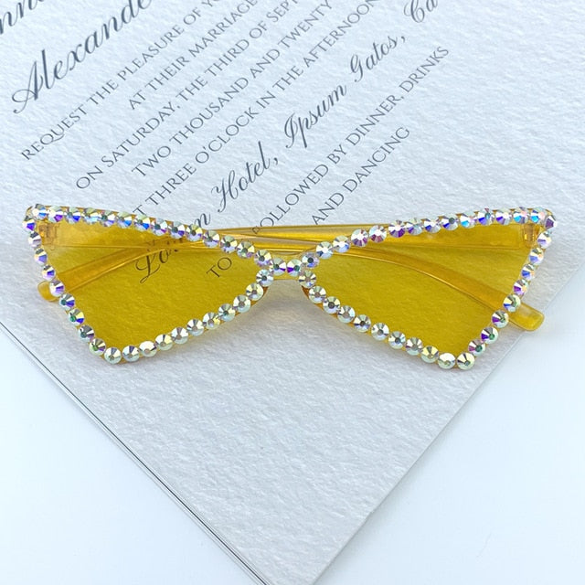 Chic Cat Eye Rimless Vintage Sunglasses - Timeless Elegance