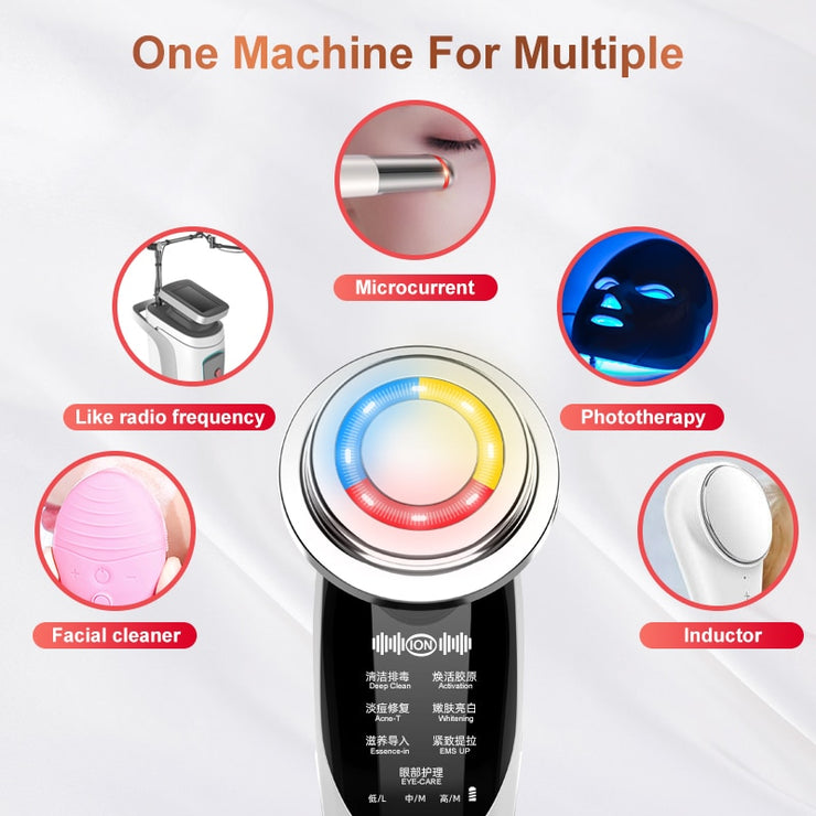 Radio Mesotherapy Electroporation lifting Beauty LED Face Skin Rejuvenation Remover Wrinkle Radio Frequency