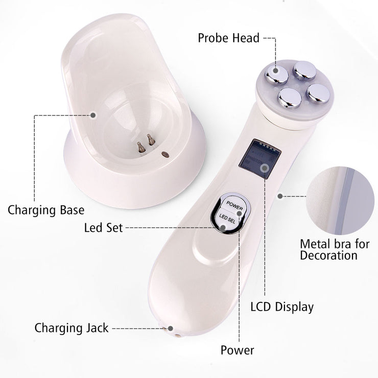 5 in 1 LED Skin Tightening Mesotherapy Facial LED Photon