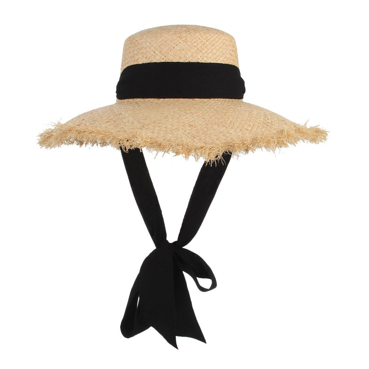 Sunny Chic: HAWCOAR Ladies Summer Sun Beach Straw Hat for Effortless Elegance