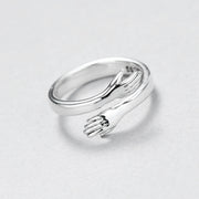 Vintage Love Hug Opening Couple Rings - Symbol of Affection