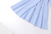 Sky Blue Delight: Puff Short Sleeve Mini Summer Dress for Effortless Charm