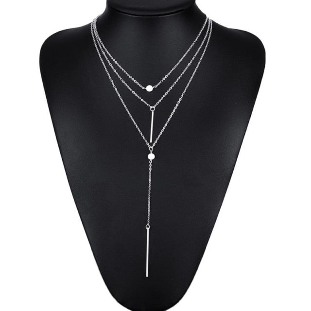 Heart Shape Tassel Chain Long Necklace - Romantic Elegance