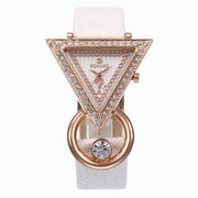 Chic Elegance: Creative Triangle Dial Women's Quartz Watch