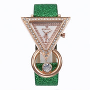 Chic Elegance: Creative Triangle Dial Women's Quartz Watch