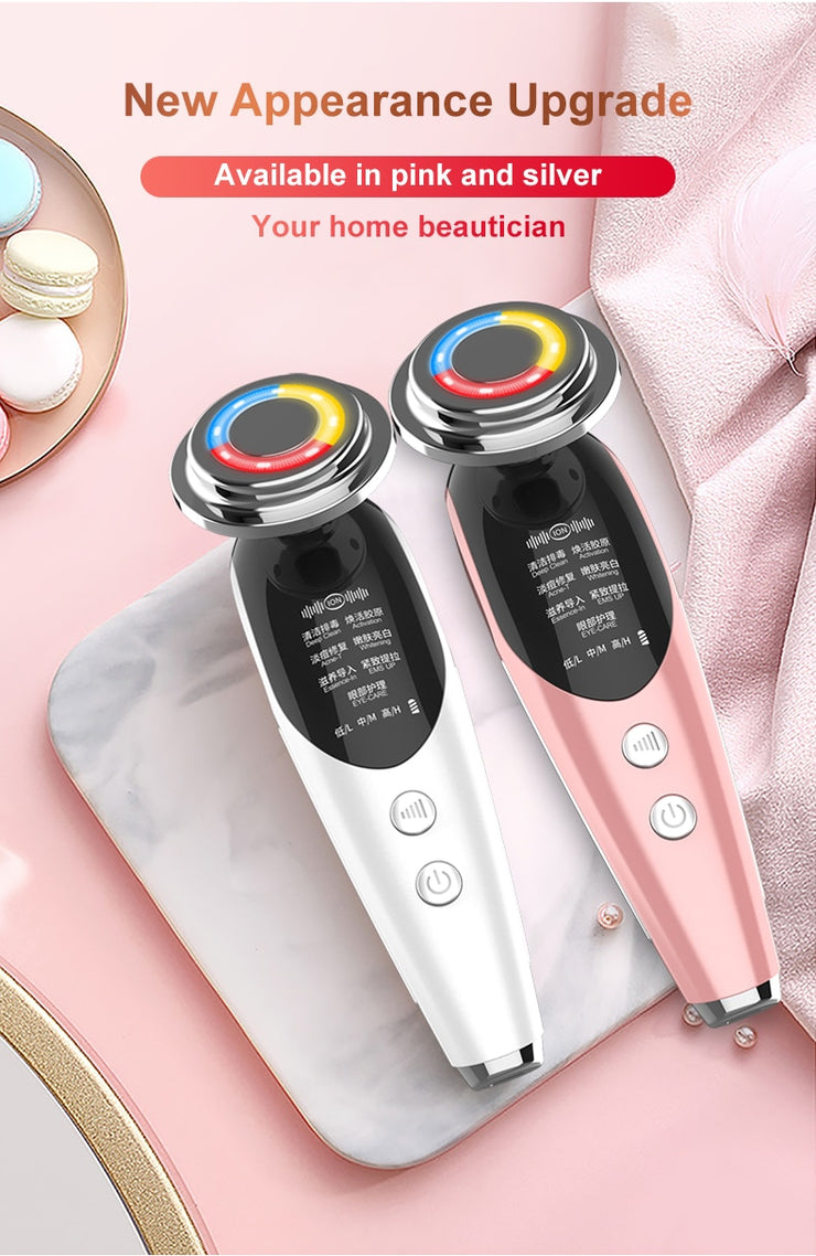 Radio Mesotherapy Electroporation lifting Beauty LED Face Skin Rejuvenation Remover Wrinkle Radio Frequency