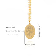 Birth Mother Flower Pendant Necklace