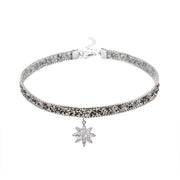 Crystal Ice Flower Pendant Necklace - Dazzling Elegance