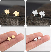 Korean Minimalist Golden Triangle Stud Earrings - Stainless Steel