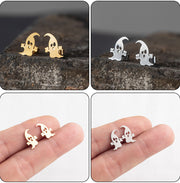 Korean Minimalist Golden Triangle Stud Earrings - Stainless Steel