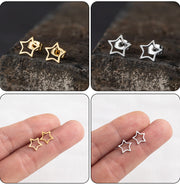 Korean Minimalist Golden Triangle Stud Earrings - Stainless Steel