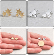 Korean Minimalist Golden Triangle Stud Earrings - Stainless Steel