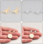 Korean Minimalist Golden Triangle Stud Earrings - Stainless Steel