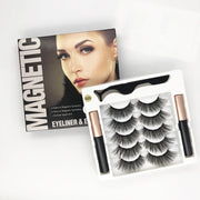 5 pairs of magnetic false eyelashes with eyeliner