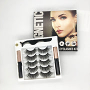 5 pairs of magnetic false eyelashes with eyeliner