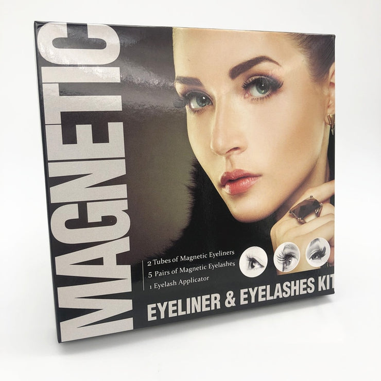 5 pairs of magnetic false eyelashes with eyeliner