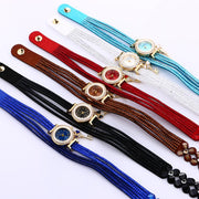 Timeless Elegance: Religion Feminino Chimes Diamond Leather Bracelets Watch