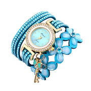 Timeless Elegance: Religion Feminino Chimes Diamond Leather Bracelets Watch