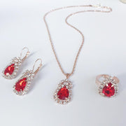 Luxury Water Drop Rhinestone Jewelry Set - Elegance and Opulence